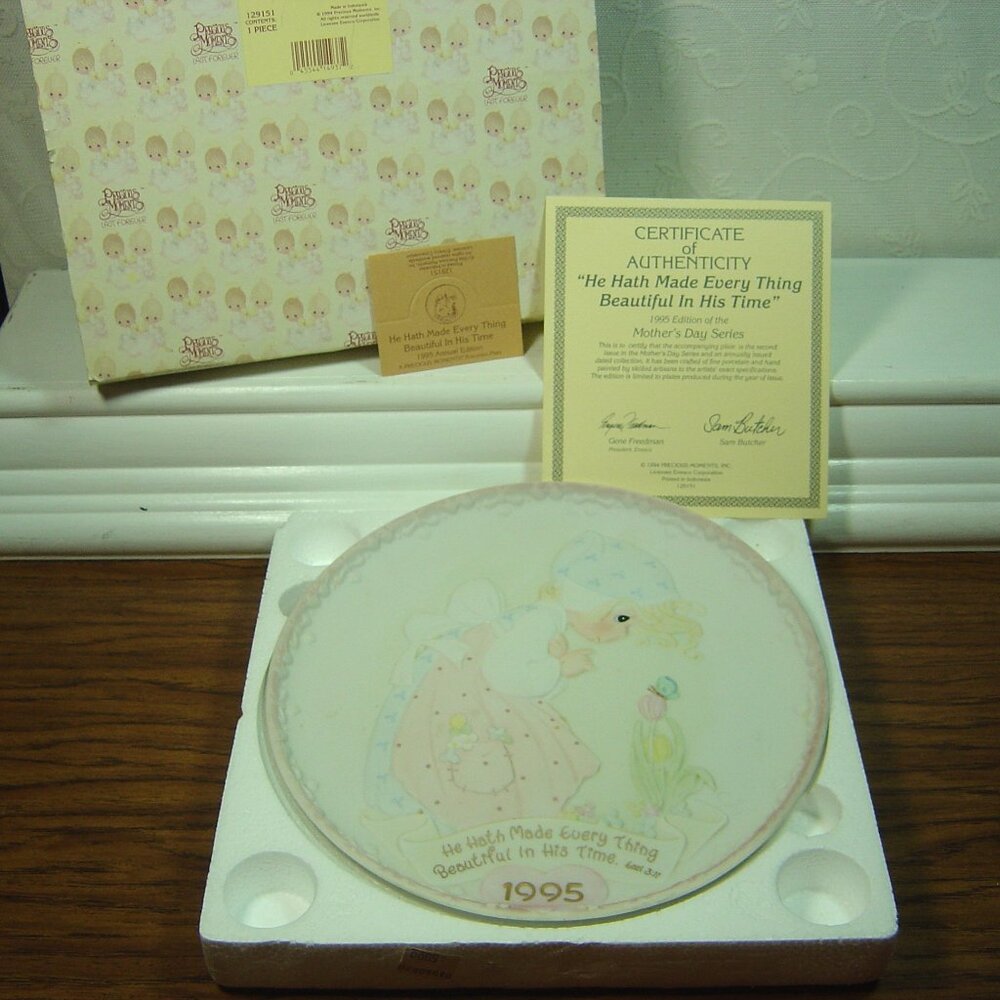 Vintage Precious Moments Mother's Day plate-He has made everything beautiful